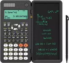 Newyes mokslinis kalkuliatorius su 2 col. LCD ekranu, juodas, E-AB0607-6C-1002