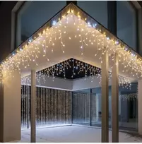 Girlianda-varvekliai su blykste 22m. 500LED šiltai balta spalva