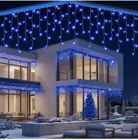 Girlianda-varvekliai su blykste 22m. 500LED mėlyna spalva