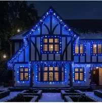 Girlianda-varvekliai su blykste 15m. 300LED mėlyna spalva
