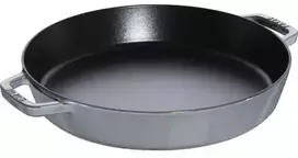 Staub ketaus keptuvė su dviem rankenomis - 34 cm, grafito