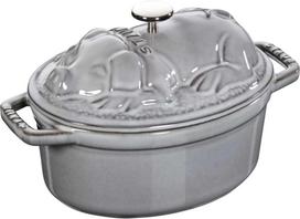 STAUB SPECIAL COCOTTE ketaus puodas ovalus, 1 l, pilkas