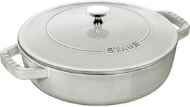 STAUB ketaus troškintuvas su dangčiu, 24 cm, triufelių spalvos