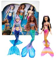 Lėlė undinėlė Arielė ir seserys, 3 lėlių rinkinys „The Little Mermaid Ariel Sisters Doll Set“, HND29