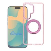 Case for Samsung S26 Frame Circle Stand compatible with MagSafe pink