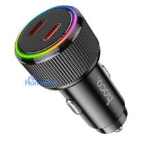 Car charger Hoco 2 x USB C QC PD 50W NZ14B black