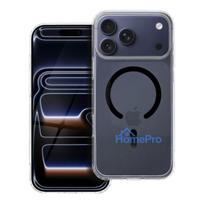 Case for iPhone 17 Pro Max / 18 Pro Max (low camera edge) Drop Glue Colorful Ring Mag Cover compatible with MagSafe blac