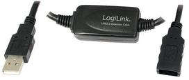 Laidas Logilink Repeater Cable USB to USB USB 2.0 A male, USB 2.0 A female, 20 m, juoda sp.