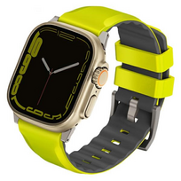 Dirželis Uniq, Linus Band Apple Watch 1/2/3/4/5/6/7/8/SE/SE2/Ultra 42/44/45/49mm, žalia sp.