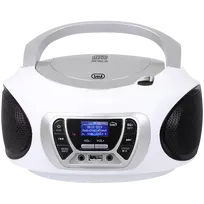 Stereo Portable DAB, CD player in MP3,CD,CD-R/RW format, Digital radio receiver, Wavebands: DAB / DAB+ / FM, FM with RDS function, 30 stations storable in FM, USB input with direct playback of MP3 files, Remote control included, White