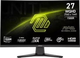 MSI MAG 275CQFDE E18 Gaming-Monitor 68.6 cm (27 Zoll), schwarz, QHD, Rapid-VA, Curved, HD-Ready, 180Hz Panel (9S6-3CE91H-010)