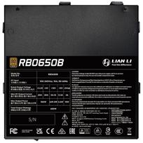 Lian Li RB Series 80 PLUS bronze Power Supply, semi-modular, PCIe 5.1, ATX 3.1 - 650 watts, black