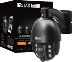 INSTAR IN-9420 14091 2K+ PTZ IP-berwachungskamera schwarz WLAN LAN PoE 2560x1440 Pixel IP66
