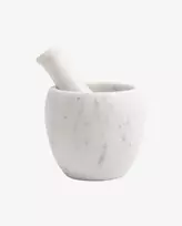 Grūstuvė su piestale, baltas marmuras