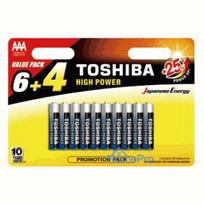 Toshiba AAA alkaline batteries 10 pcs