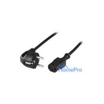 Deltaco Power cable angled CEE 7 / 7 IEC C13 10m Black