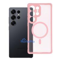 Case for Samsung S25 ULTRA Full Matte Mag Cover compatible with MagSafe light pink