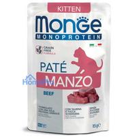 Monge Monge Cat Monoprotein Pouch Kitten Pate Beef 85 g