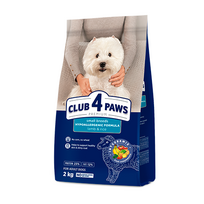 CLUB 4 PAWS PREMIUM „ĖRIENA IR RYŽIAI“ SUAUGUSIEMS MAŽOMS VEISLĖMS ŠUNIMS. PILNAVERTIS SAUSAS PAŠARAS 900g. - 14kg. 2 kg