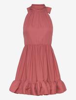 Malina - Fern Halterneck Ruffled Mini Dress - Trumpa suknelė - Rožinė