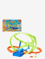 Hot Wheels - Stunt Tracks Hypersphere Crash With 1 Die-Cast Toy Car In 1:64 Scale & Upside-Down Loop - Lenktynių trasos - Marga / raštuota