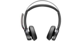 HP Poly Voyager Focus 2 Microsoft Teams Certified USB-C-C Headset +USB-C/A Adapter +Charging Stand