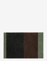 Tica Copenhagen - Floormat, Stripes, Dusty Green/Brown, 40X60X0,7 - Durų kilimėlis - Chaki spalva