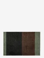 Tica Copenhagen - Floormat, Stripes, Dusty Green/Brown, 60X90X0,7 - Durų kilimėlis - Chaki spalva