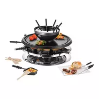 Unold 48726 raclette grilis 8 asmenims 1300 W Juodas, Nerūdijantis plienas