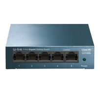 TP-Link LS105G 5-Port 10/100/1000Mbps Desktop Network Switch, Steel housing, Blue