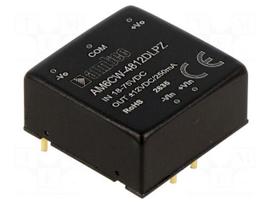 Converter: DC/DC | 6W | Uin: 18÷75VDC | Uout: 12VDC | Uout2: -12VDC | THT