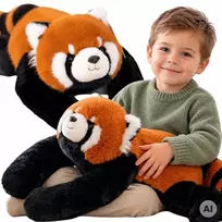 Sensorinis pasunkintas pliušinis raudonosios pandos meškiukas – 1,5 kg WOOPIE