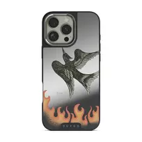 Fire Is Catching - iPhone 16 Pro Max Case, Elite Mirror Dark (MagSafe) / Silver