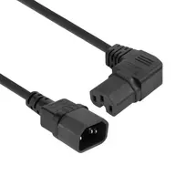 Maitinimo laidas ACT C14 į kampuotą C15 IEC60320 juodas 2 m H05RN-F 10 A 250 V