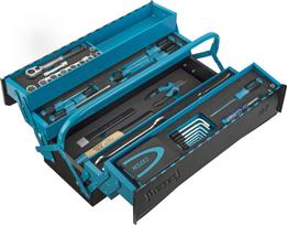 Hazet įrankių dėžė 190/79, 79 vnt, 575x210x245 mm, HiPer reversinis reketas, su rinkiniu, užrakinama pakabinama spyna