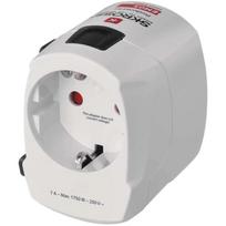 Emos Kelioninis adapteris P0056N, 250 V~/ 7 A max., 6 lizdų tipai, 3 kištukų tipai, baltas