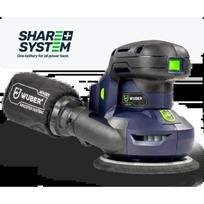 Wuber W04301 akumuliatorinis ekscentrinis šlifuoklis, 20V, 12000 RPM, 12.5cm, bešepetėlis variklis, Li-Ion, ergonomiškas