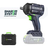 Wuber Smūginis veržliaraktis W04606, 20V, 1000 N⋅m, 2500 RPM, 1/2", bešepetėlis, akumuliatorius, dėklas