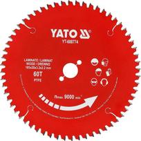 Yato diskinis pjūklas YT-608774, 185mm, 20mm, 60 dantų, 9000 min⁻¹, PTFE danga, volframo karbidas, laminato ir medienos pjovimui