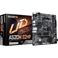 Gigabyte pagrindinė plokštė A520M S2HP 1.0, Socket AM4, micro ATX, DDR4-SDRAM, 2x DIMM, 64GB, 1x M.2, PCIe 3.0, SATA