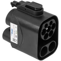 Akyga adapteris AK-SC-E19, CCS Combo 1 į CCS Combo 2, juodas, moteriškas į vyrišką, sidabruotas