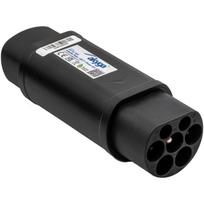 Akyga strāvas adapteris AK-SC-E22, 0 m, 1 fazė, 230 V, 32 A, 8 kW, 0.5 mΩ, IP55, UL94V-0, TPE, juodas
