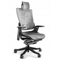 Unique biuro kėdė W-709-B-TPE-8, 500mm, 52cm, 47cm, 72cm, 116-136cm, 130kg, 5 ratai, aliuminio pagrindas, pilka, juoda