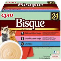 Inaba Ciao Bisque kačių skanėstas, DLKIBNKAM0014, 24x40g, 8% baltymų, 1% riebalų, 86% drėgmės, be grūdų, be cukraus, be sojų