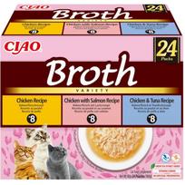 Inaba Ciao Broth maistas katėms DLKIBNKAM0011, 24x40g, 9.4% baltymų, 1% riebalų, 88% drėgmės, be grūdų, be glitimo, be cukraus
