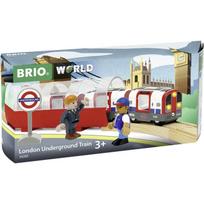 Brio Londono metro 63608500, 3 metai, 1 žaidėjas, su šviesa ir garsu, medinis žaislinis traukinys
