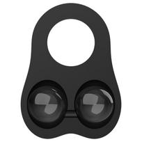 Pulselock Taur - silikoninis penio žiedas su pasunkintais rutuliukais (juodas)