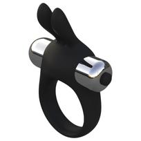 Pulselock Vantr - vibruojantis varpos žiedas su zuikučiu (juodas) - 30 mm