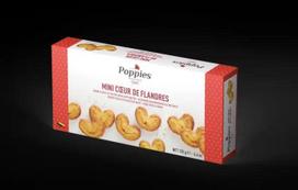Sausainiai POPPIES Mini palmiers, 125 g, CIEPPE5411823815002