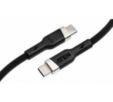 Aten 240W USB-C to USB-C Braided Charging Cable, 1 m | 2L-3101P240 | USB-C to USB-C